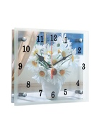 Часы-картина настенные, интерьерные «Ромашки», бесшумные, 25×20 см 1639427