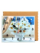 Часы-картина настенные, интерьерные «Ромашки», бесшумные, 25×20 см 1639427