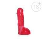 Насадка-фаллоимитатор реалистик для трусиков с плугом "Джага-Джага" Harness, 17 см, красная - Фото 3
