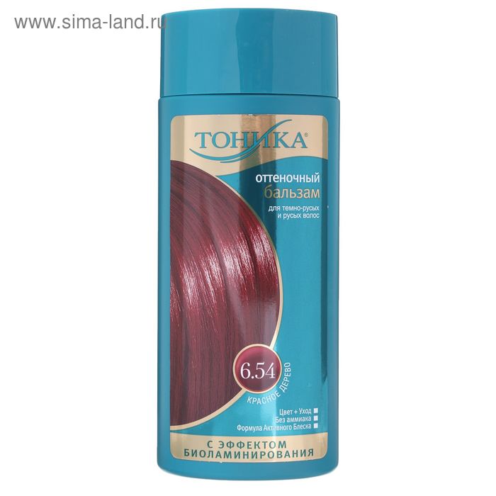 Оттеночный бальзам для волос "Тоника" "Биоламинирование", тон 6.54, красное дерево - Фото 1