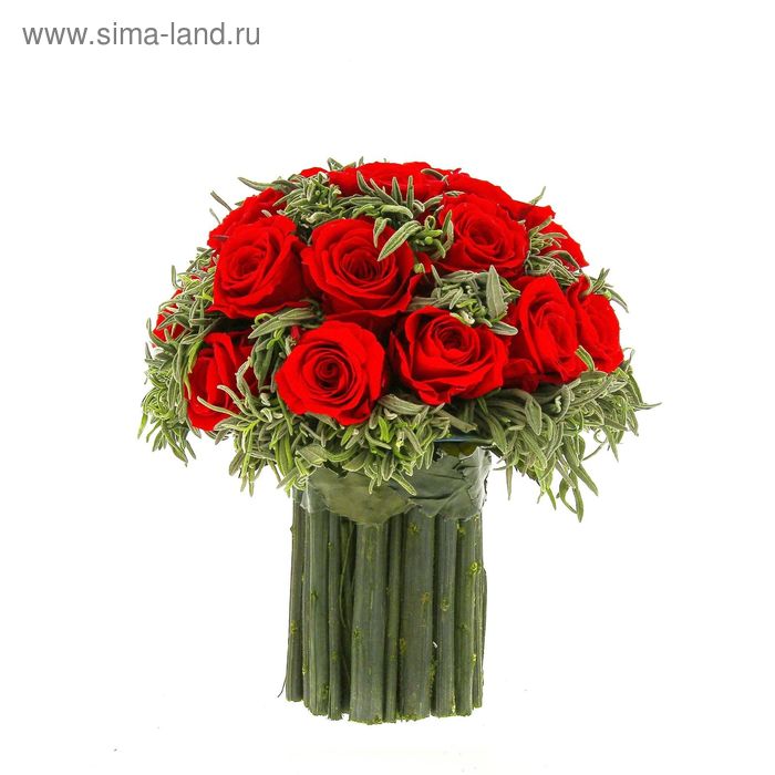 Декоративная композиция "Магия", лаванда и розы, 19 х 19 х 19 см, красный - Фото 1