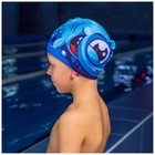 Шапочка для плавания детская ONLYTOP «Акулёнок», тканевая, обхват 46-52 см - фото 3796318