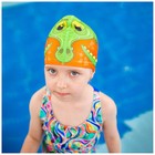 Шапочка для плавания детская ONLYTOP «Крокодильчик», тканевая, обхват 46-52 см - фото 8292949