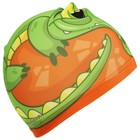 Шапочка для плавания детская ONLYTOP «Крокодильчик», тканевая, обхват 46-52 см - фото 3796329