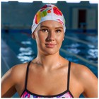 Шапочка для плавания женская ONLYTOP Swim Modern, тканевая, обхват 54-60 см - Фото 3