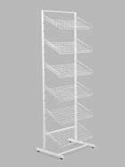 Стойка прикассовая, 65×34×180, 6 корзин, белая - Фото 2