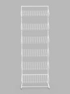 Стойка прикассовая, 65×34×180 см, 6 корзин, белая - Фото 9