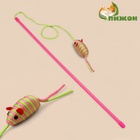 Дразнилка-удочка «Полосатая мышь», цвет МИКС - Фото 2