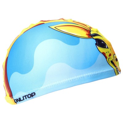 Шапочка для плавания детская «Жирафик», тканевая, обхват 46-52 см