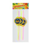 Трубочки для коктейля "С Днём Рождения", летучая мышка, (набор 6 шт.) - Фото 2