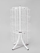 Стойка вращающаяся для открыток, настольная, 30 карманов А5, 40×40×80 см, белая - Фото 3