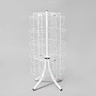 Стойка вращающаяся для открыток, настольная, 30 карманов А5, 40×40×80 см, белая - Фото 2