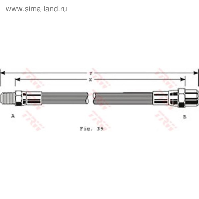 Шланг тормозной TRW PHB138 - Фото 1
