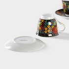 Набор керамический чайный Доляна «Русский узор», 4 предмета: 2 чашки 210 мл, 2 блюдца, цвет разноцветный - Фото 6