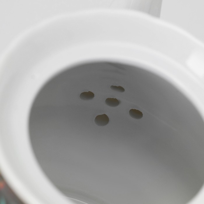 Сервиз чайный керамический на металлической подставке Доляна «Хохлома», 13 предметов: 6 чашек 210 мл, 6 блюдец d=14 см, чайник 1 л - фото 1909757372