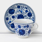 Сервиз керамический чайный Доляна «Русский узор»,13 предметов на подставке: 6 чашек 210 мл, 6 блюдец, чайник - Фото 7
