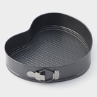 Форма для выпечки Доляна «Элин. Сердце», 28.5×25.5×6.6 см, разъёмная, антипригарное покрытие, серая - Фото 2