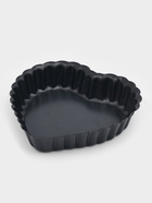 Форма для выпечки «Жаклин. Рифлёное сердце», 11×2 см, съёмное дно, антипригарное покрытие, цвет чёрный - Фото 1