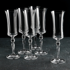 Набор бокалов для шампанского «Грация», 190 мл, 6 шт - Фото 1