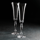 Набор фужеров для шампанского Bohemia Crystal «Виктория. Свадебный», 180 мл, 2 шт - Фото 1