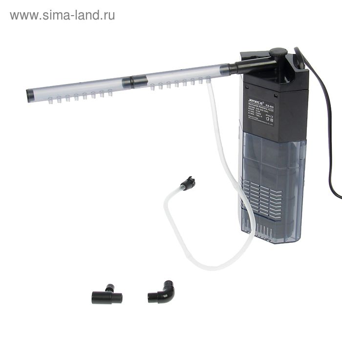 Внутренний фильтр с дождевальной флейтой Jeneca GLB-800 угловой, 5,5 Вт, 180 л/ч, высота подъема вод - Фото 1