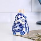 Подставка для зубочисток «Ёж», фарфор гжель - Фото 5