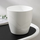 Кашпо для цветов «Грация», 2 л, d=15 см, h=14.5 см, пластиковое, со вставкой, белое - Фото 2