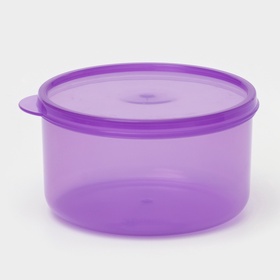 Контейнер для хранения еды Доляна, пищевой, 500 мл, пластик, сиреневый (комплект 3 шт)