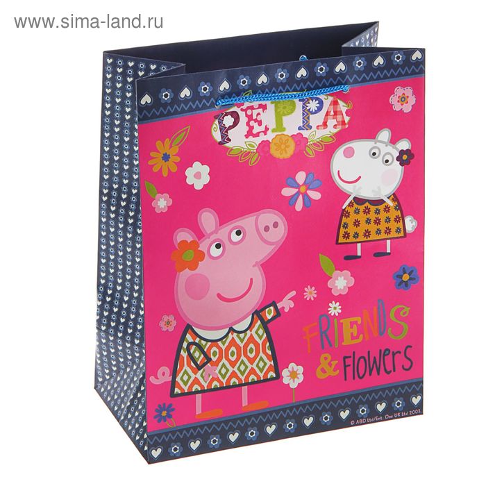 Пакет подарочный "Пеппа и Сьюзи" 23 х 18 х 10 см, Peppa Pig - Фото 1