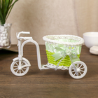 Корзина декоративная "Велосипед с кашпо-зеленая лента" 22х11х12 см - Фото 2