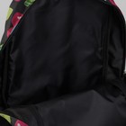 Рюкзак молодёжный на молнии "Бабочки", 1 отдел, 2 наружных и 2 боковых кармана, чёрный - Фото 5