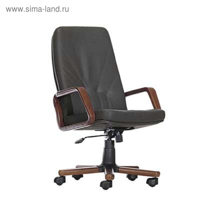 Кресло руководителя Manager Extra PU01 1.031 черный, ЭкоКожа - Фото 1
