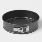 Набор форм для выпечки Доляна «Элин. Круг», 3 предмета: d=22/24/26 см, съёмное дно, антипригарное покрытие, чёрный - Фото 3