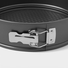 Набор форм для выпечки Доляна «Элин. Круг», 3 предмета: d=22/24/26 см, съёмное дно, антипригарное покрытие, чёрный - Фото 4