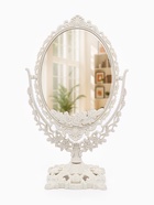 Зеркало декоративное, двустороннее, настольное, 19.5×33.5 см, (13.5×18.5 см), бежевое - Фото 3