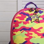Рюкзак школьный, 2 отдела на молнии, наружный карман, цвет розовый - Фото 4
