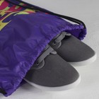 Мешок для обуви на стяжке шнурком "Милитари", 1 отдел, фиолетовый/розовый - Фото 4