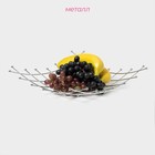 Фруктовница Доляна, 35×35×7.5 см, хромированная - Фото 2