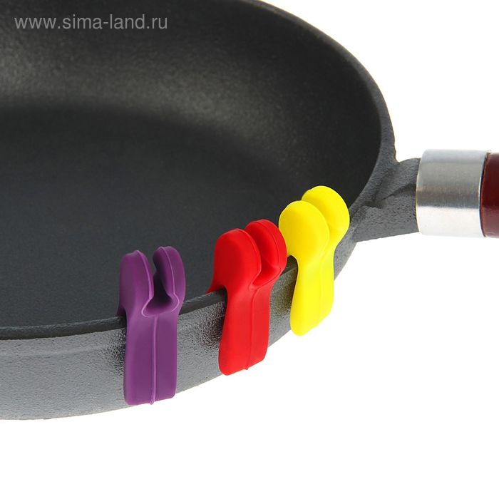 Набор держателей на сковороду 5х1,5 см "Зайчик" 3 шт, цвет МИКС - Фото 1