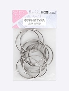 Кольцо для карниза, разъёмное, d = 63/68 мм, 10 шт., цвет серебряный - Фото 2