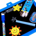 Доска для рисования магнитная двухсторонняя, под маркер и мел, губка, мел 3 шт., маркер, магниты 2 шт. - Фото 9