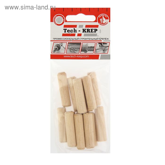 Шкант мебельный, 10х40 мм, в пакетике 14 шт. - Фото 1