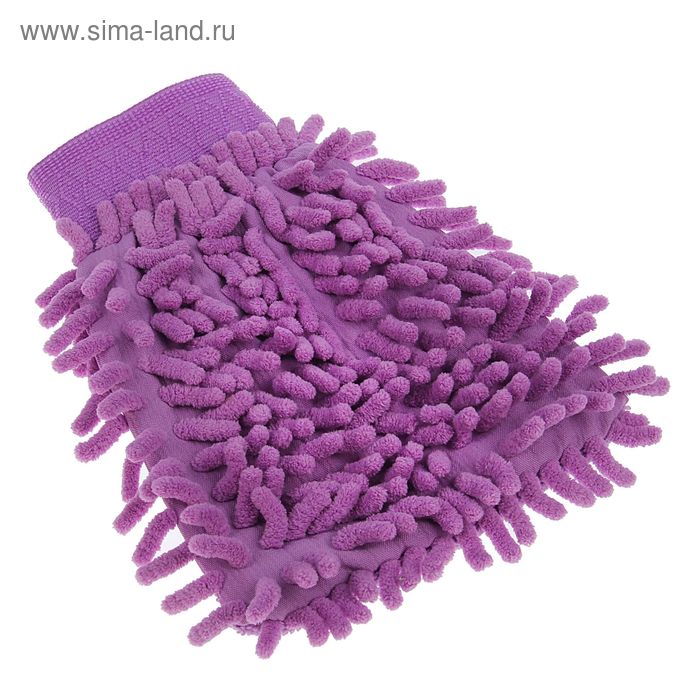Варежка для уборки пыли и полировки Luazon, односторонняя, 19х13.5 см, МИКС - Фото 1