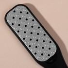 Тёрка для ног, лазерная/наждачная, двусторонняя, 18 см, цвет чёрный - Фото 3