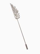 Булавка «Крыло», 9×1 см, белая в серебре - Фото 2