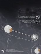 Булавка «Волшебный шар», 7.7 см, белая в серебре - Фото 5