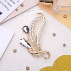 Брошь «Цветочные капли», цвет серо-белый в золоте - Фото 2