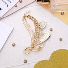 Брошь «Цветочные капли», цвет серо-белый в золоте - Фото 3