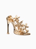 Брошь «Туфелька с цветами», молочно-белая в золоте - Фото 2