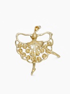 Брошь «Балерина» в стразах, белая в золоте - Фото 3